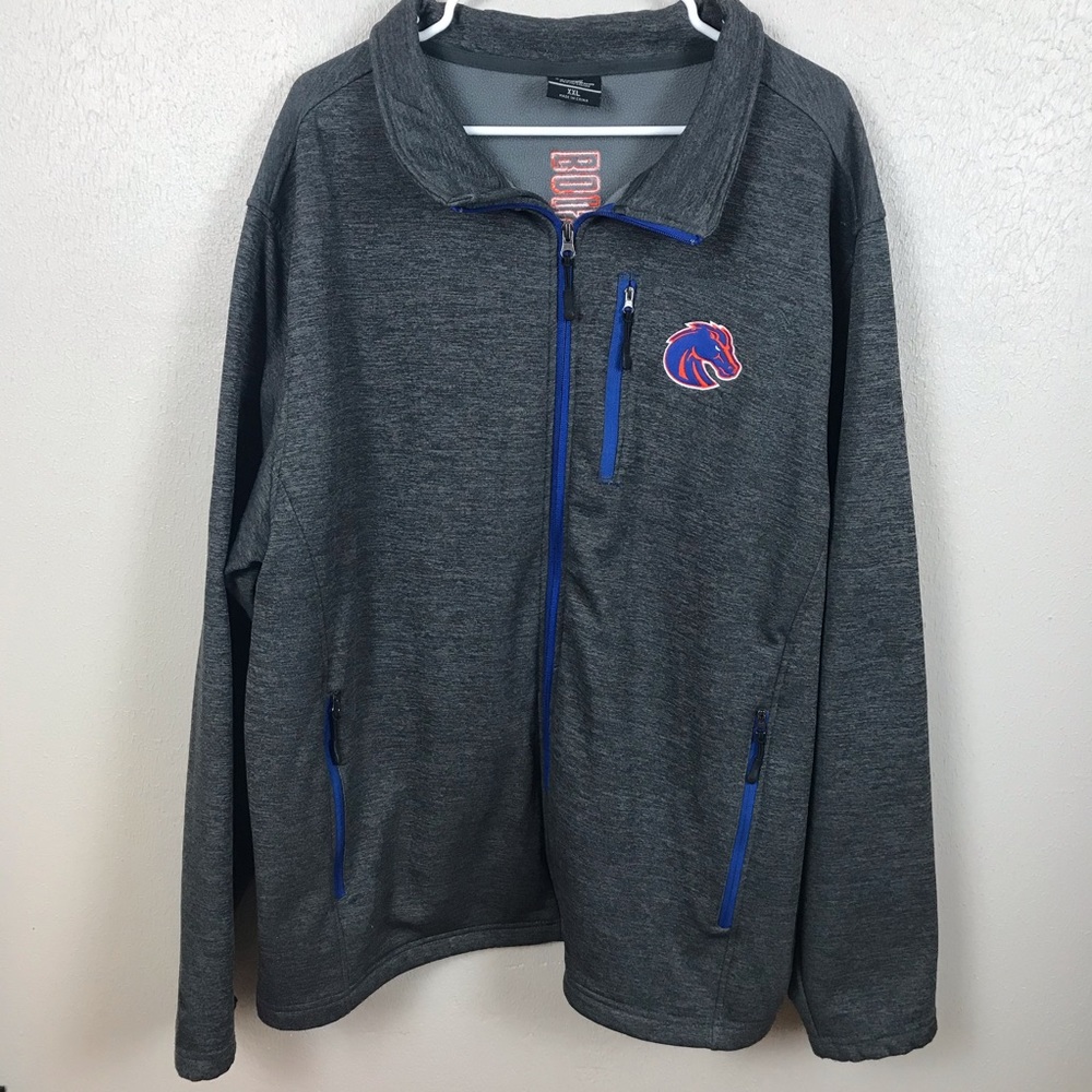 Boise State BSU Broncos Zip Front Sweatshirt